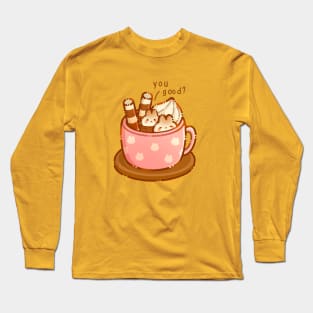 Hot Chocolate with Bunny Marshmallow Long Sleeve T-Shirt